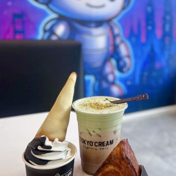 Tokyo Cream - Black Sesame + Hokkaido Milk Swirl ($5.50 + $1.50 cone), Pistachio Kōhī ($6.75), Kouignigiri ($4.95) - Desserts Near Me - San Francisco, California Tokyo Cream - Black Sesame + Hokkaido Milk Swirl ($5.50 + $1.50 cone), Pistachio Kōhī ($6.75), Kouignigiri ($4.95) - Desserts Near Me - San Francisco, California