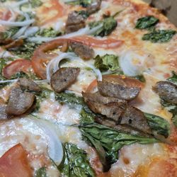 Margherita pizza, very good tasting toppings
