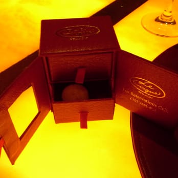 Le Cirque - A little something to remember them by: a jewelry case with secret compartments concealing truffles! - French Near Me - Las Vegas, Nevada Le Cirque - A little something to remember them by: a jewelry case with secret compartments concealing truffles! - French Near Me - Las Vegas, Nevada