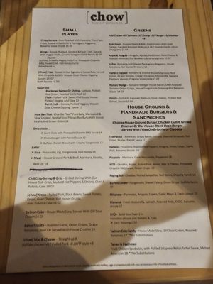 Menu photo 2 Chow Food & Beverage Clinton, CT Menu photo 2 Chow Food & Beverage Clinton, CT