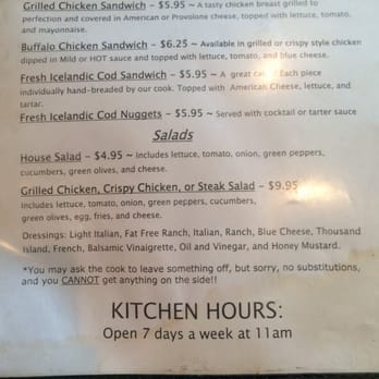 Hard Times - a menu for a restaurant - Barbeque Near Me - Wellsburg, West Virginia