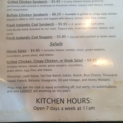 Menu photo 2 Hard Times Wellsburg, WV