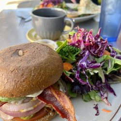 Mustard Seed Café - Mustard Seed Burger over Bed of Greens