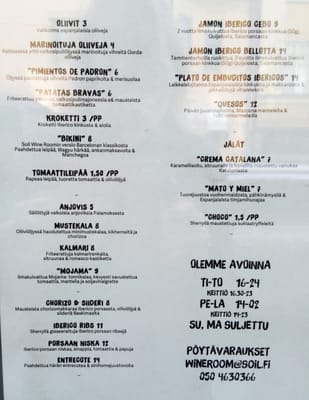 Menu photo 2 Soil Wine Room Helsinki, 18
