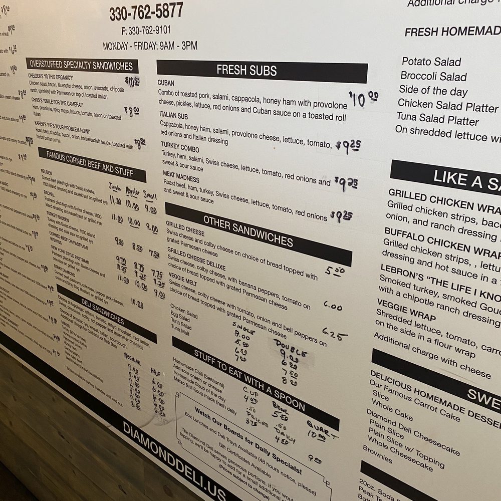 Diamond Deli - Menu - Delis Near Me - Akron, Ohio