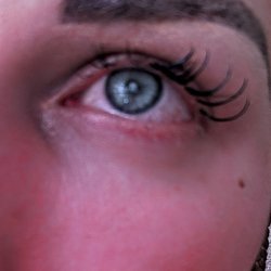 Threading And More - All red and hardly lashes left. Pain still 9/10