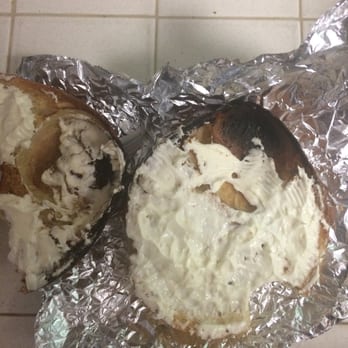 Bagel Me! - large hole in my half Burnt bagel :( - Bagels Near Me - Tustin, California