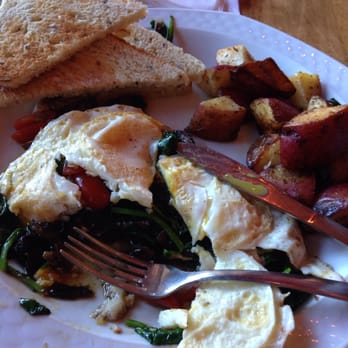 Cool Moose Cafe - Stuffed portobello cap with eggs cooked over easy. Hash browns and multigrain toast to boot. - Breakfast & Brunch Near Me - Jacksonville, Florida