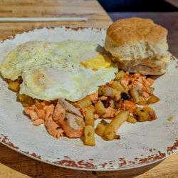 Hash with steelhead trout