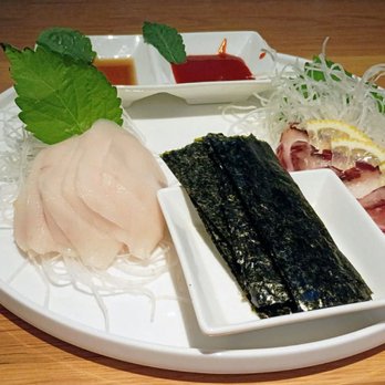 Sully's Erumi Sushi - Octopus sashimi and white tuna with two dipping sauces and nori for wrapping - Sushi Bars Near Me - Glendale, Arizona Sully's Erumi Sushi - Octopus sashimi and white tuna with two dipping sauces and nori for wrapping - Sushi Bars Near Me - Glendale, Arizona