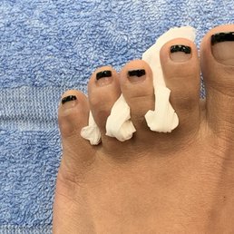 Anyways, she was in a rush that my French tip ( see picture ) was out of whack / crooked Anyways, she was in a rush that my French tip ( see picture ) was out of whack / crooked