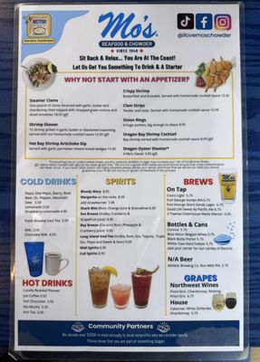 Menu photo 2 Mo's Seafood & Chowder Florence, OR Menu photo 2 Mo's Seafood & Chowder Florence, OR