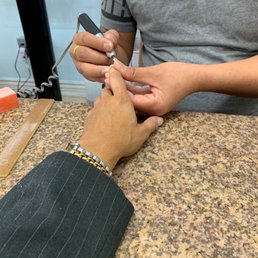 Getting my nails ready for the weekend at the best nail salon in Beaufort SC.
