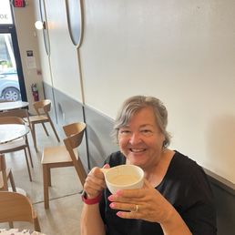 The vibe is so great! Have you coffee in house and you get a real mug... The vibe is so great! Have you coffee in house and you get a real mug...