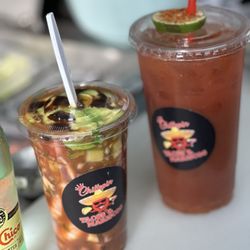 Chiltepin Tacos & Mariscos - Shrimp cocktail & Clamato preparado