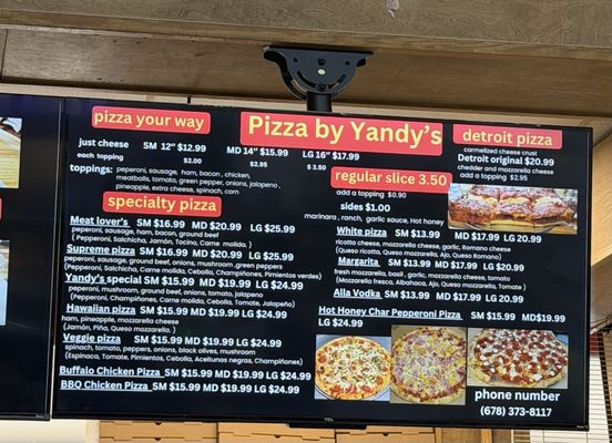 Menu photo 3 Pizza By Yandys Atlanta, GA
