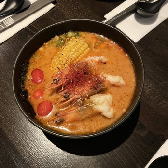 Kame - Spicy Shrimp Ramen - Ramen Near Me - New York, New York Kame - Spicy Shrimp Ramen - Ramen Near Me - New York, New York