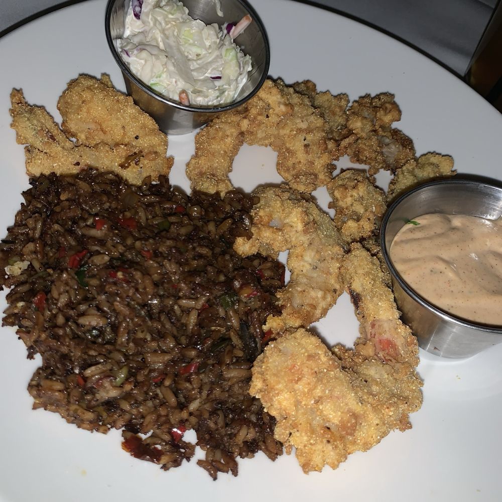 Marais - Fried shrimp and oysters with dirty rice - Seafood Near Me - Dickinson, Texas Marais - Fried shrimp and oysters with dirty rice - Seafood Near Me - Dickinson, Texas
