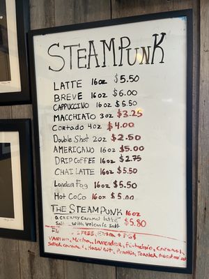 Menu photo 1 Steampunk Espresso Bar Sister Bay, WI Menu photo 1 Steampunk Espresso Bar Sister Bay, WI