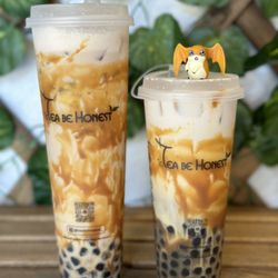 Tea Be Honest - Hokkaido Milk Tea and Salted Caramel Cold Brew. Could you even tell the difference?