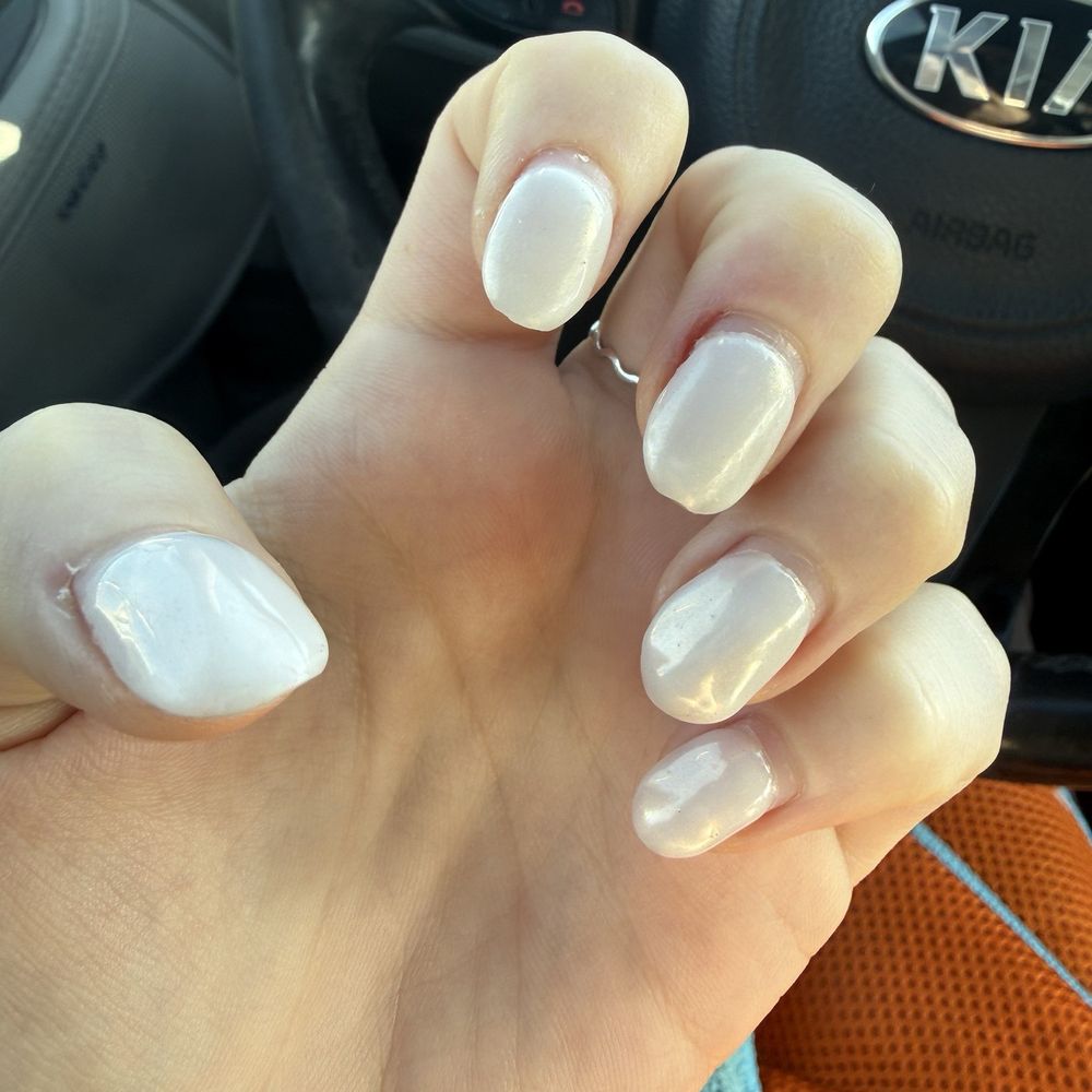 Lumia Nails Bar - Before I went in to take them off. You can see my side of my nails were in red and inflamed from the damage and how they are uneven. - Nail Salons Near Me - Chicago, Illinois