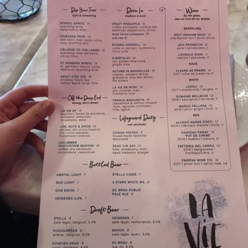 La Vie - Menu - Cocktail Bars Near Me - Washington, DC, District of Columbia