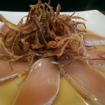 Sushi On Fire - Albacore with fried onions - Sushi Bars Near Me - Long Beach, California Sushi On Fire - Albacore with fried onions - Sushi Bars Near Me - Long Beach, California