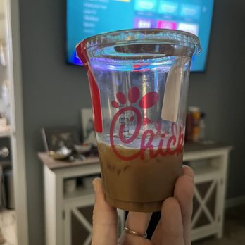 Chick-fil-A - My sealed, ice coffee delivered from this chick fil a via DoorDash. ‍‍‍ Who thought this was okay? - Fast Food Near Me - Decatur, Georgia
