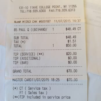Spa Castle - That's a 40% tip for a $50 service. The staff would probably be nicer had they receive their fully deserved amount. - Massage Near Me - College Point, New York Spa Castle - That's a 40% tip for a $50 service. The staff would probably be nicer had they receive their fully deserved amount. - Massage Near Me - College Point, New York