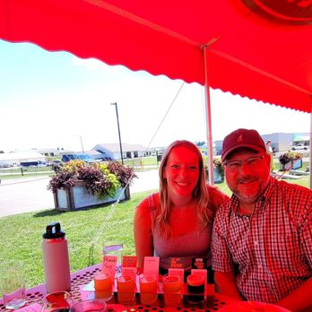 Toppling Goliath Brewing - Flight of beers under tent - Breweries Near Me - Decorah, Iowa