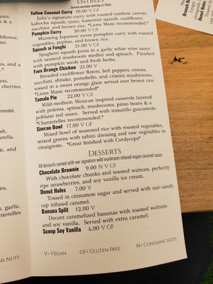 Menu photo 2 Julia's Vegetarian Restaurant Pacific Grove, CA