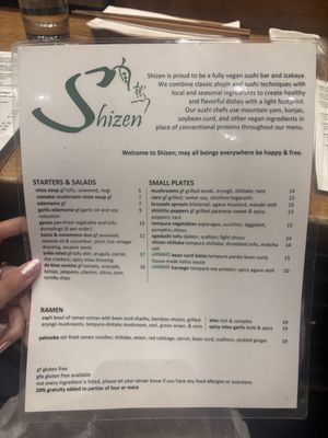 Menu photo 1 Shizen San Francisco, CA Menu photo 1 Shizen San Francisco, CA