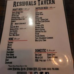 Beer and wine and happy hour menu Beer and wine and happy hour menu