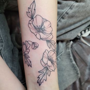 Revolution Tattoo Parlor - NEDA tattoo made of poppies and roses (Tattooed by Nikky) - Tattoo Near Me - Las Vegas, Nevada Revolution Tattoo Parlor - NEDA tattoo made of poppies and roses (Tattooed by Nikky) - Tattoo Near Me - Las Vegas, Nevada