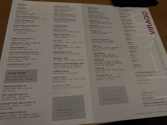 Menu photo 3 Virago Nashville, TN
