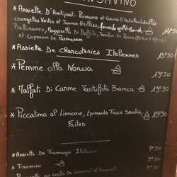 Sansavino - La carte du jour