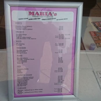 Maria's Repairs/Alterations - Sewing & Alterations Near Me - Edinburgh, EDH Maria's Repairs/Alterations - Sewing & Alterations Near Me - Edinburgh, EDH