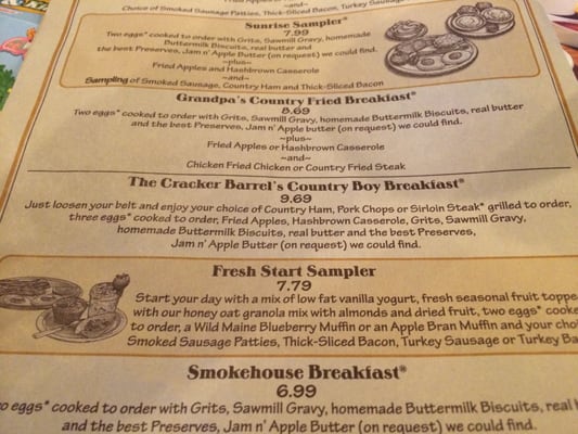 Menu photo 3 Cracker Barrel Old Country Store Whitestown, IN