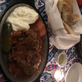 ABA Turkish Restaurant - $22 Iskender Kebab soooo flavorful and delicious! Stays warm a long time. Huge portion, great for sharing or pigging out by yourself - Turkish Near Me - New York, New York