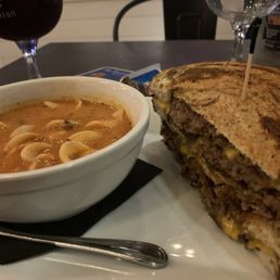 Patty Melt with their lasagna Soup Of The Day