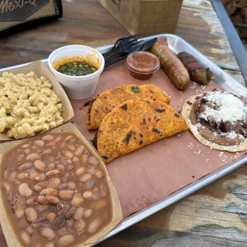 Caldwell County Mexi-Q - Brisket birria tacos, sausage, Texas Twinkie, brisket tostada - Barbeque Near Me - Gilbert, Arizona Caldwell County Mexi-Q - Brisket birria tacos, sausage, Texas Twinkie, brisket tostada - Barbeque Near Me - Gilbert, Arizona