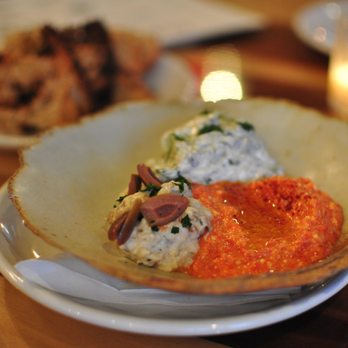 Fete - fête spreads: red pepper feta, tzatziki, smokey eggplant - New American Near Me - Honolulu, Hawaii Fete - fête spreads: red pepper feta, tzatziki, smokey eggplant - New American Near Me - Honolulu, Hawaii