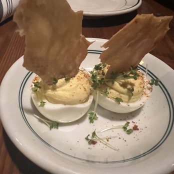Party Bar - Really good deviled eggs and the nice salty crispy chicken skin makes it! - Cocktail Bars Near Me - Eugene, Oregon