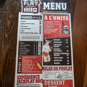 Jack Flat BBQ - Nouveau menu juillet 2025 - Burgers Near Me - Laval, Quebec