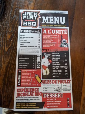 Menu photo 4 Jack Flat BBQ Laval, QC