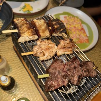 Kobano - Eggplant, chicken and Wagyu beef skewers - Brazilian Near Me - New York, New York