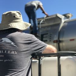 Rollins Distillery - We love our molasses delivery dudes =)