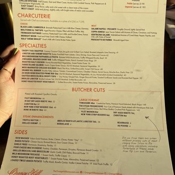 Orange Hill Restaurant & Events - Menu 03/2022 - Steakhouses Near Me - Orange, California