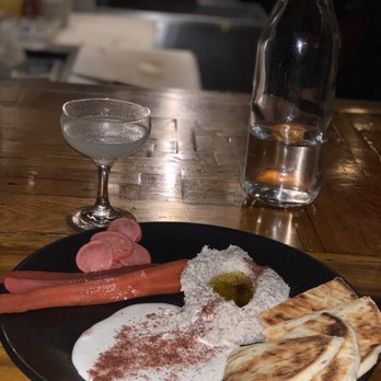 The Treehouse - Toasted carrots on the fire, black eyed pea hummus with goat cheese and honey - New American Near Me - Nashville, Tennessee The Treehouse - Toasted carrots on the fire, black eyed pea hummus with goat cheese and honey - New American Near Me - Nashville, Tennessee