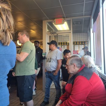 Waffle House - Line out the door on a Sunday morning. - American Near Me - Katy, Texas